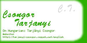 csongor tarjanyi business card